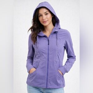LULULEMON Dance Studio CORSET Reversible Hoodie Jacket Women’s Size 8 Purple